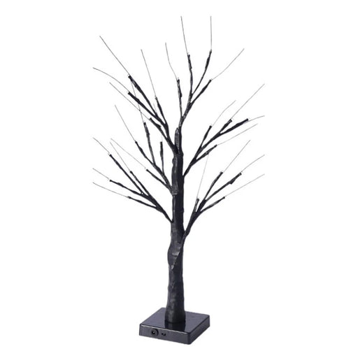 Christmas Lighted Birch Tree Branches Home Decor Tabletop Artificial Plastic Tree Lamp Xmas Ornament, 60CM - Black - 1
