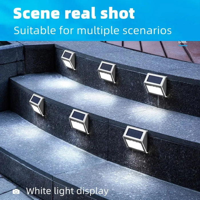 DS-SL Outdoor Solar Power Step Light Waterproof Stair Lamp Garden Decoration - Warm Light - 3