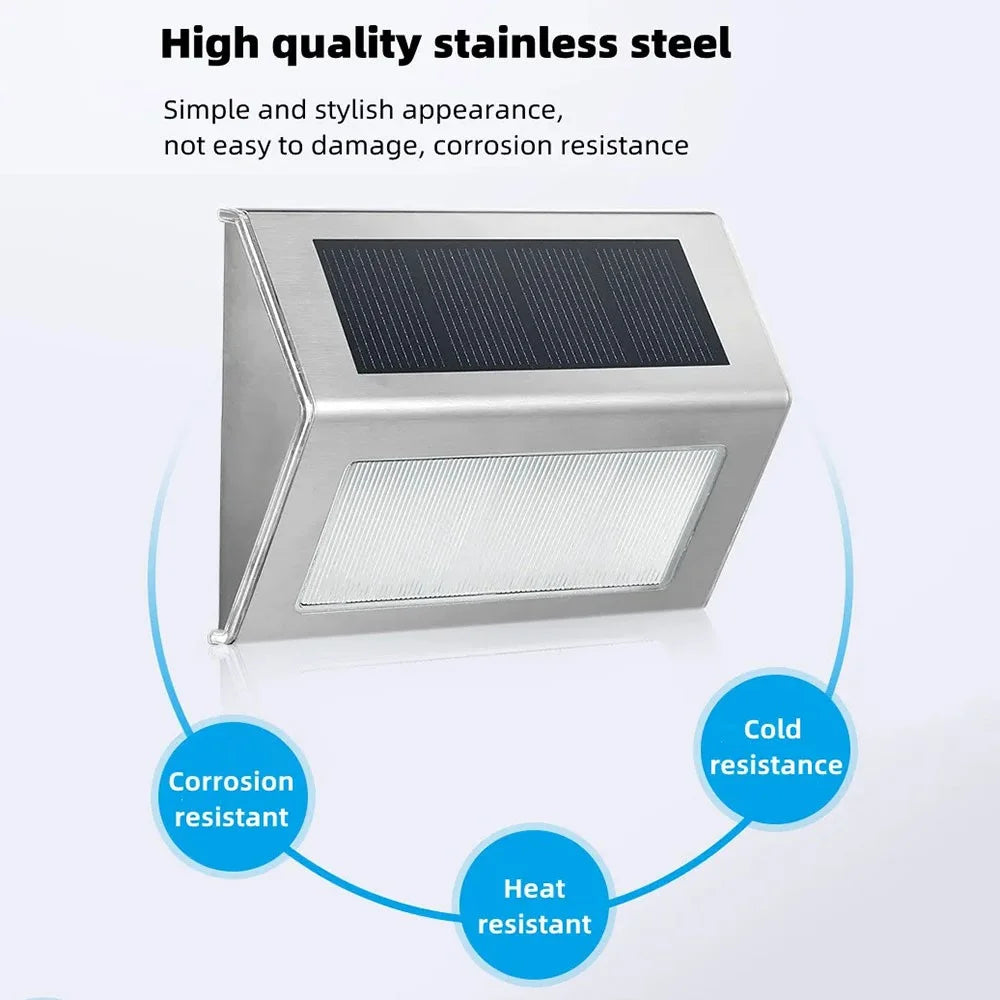 DS-SL Outdoor Solar Power Step Light Waterproof Stair Lamp Garden Decoration - Warm Light - 4