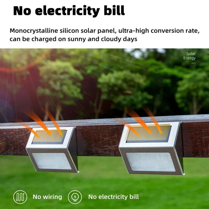 DS-SL Outdoor Solar Power Step Light Waterproof Stair Lamp Garden Decoration - Warm Light - 5