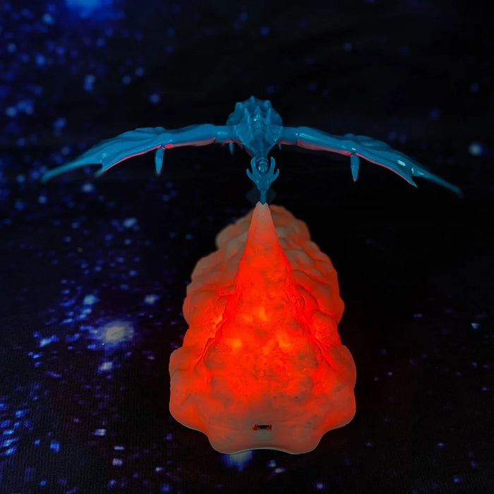 BDL2001-2002 Creative 3D Printing Lamp Dragon Design Night Light Home Decor - Ice Dragon - 5