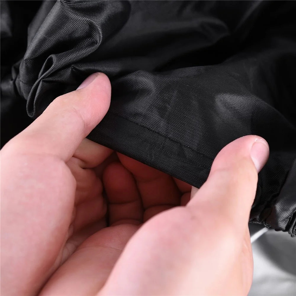 380x200x46cm V-Shaped Boat Cover Waterproof 210D Oxford Cloth Case Fits Kayak - Black - 3