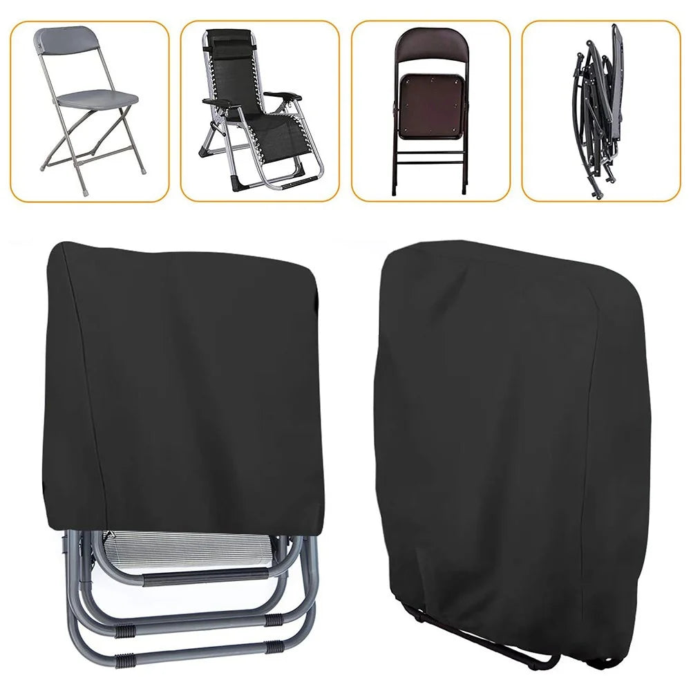 Oxford Cloth Outdoor Folding Chair Cover Waterproof Patio Furniture Dust Cover, 71x20 / 34x110cm - 3