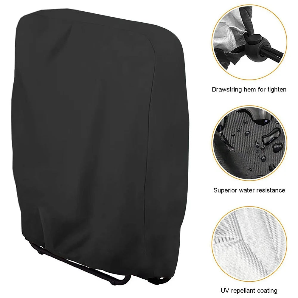 Outdoor Folding Chair Oxford Cloth Cover Waterproof Patio Furniture Dust Cover, 97x34x110cm - 2