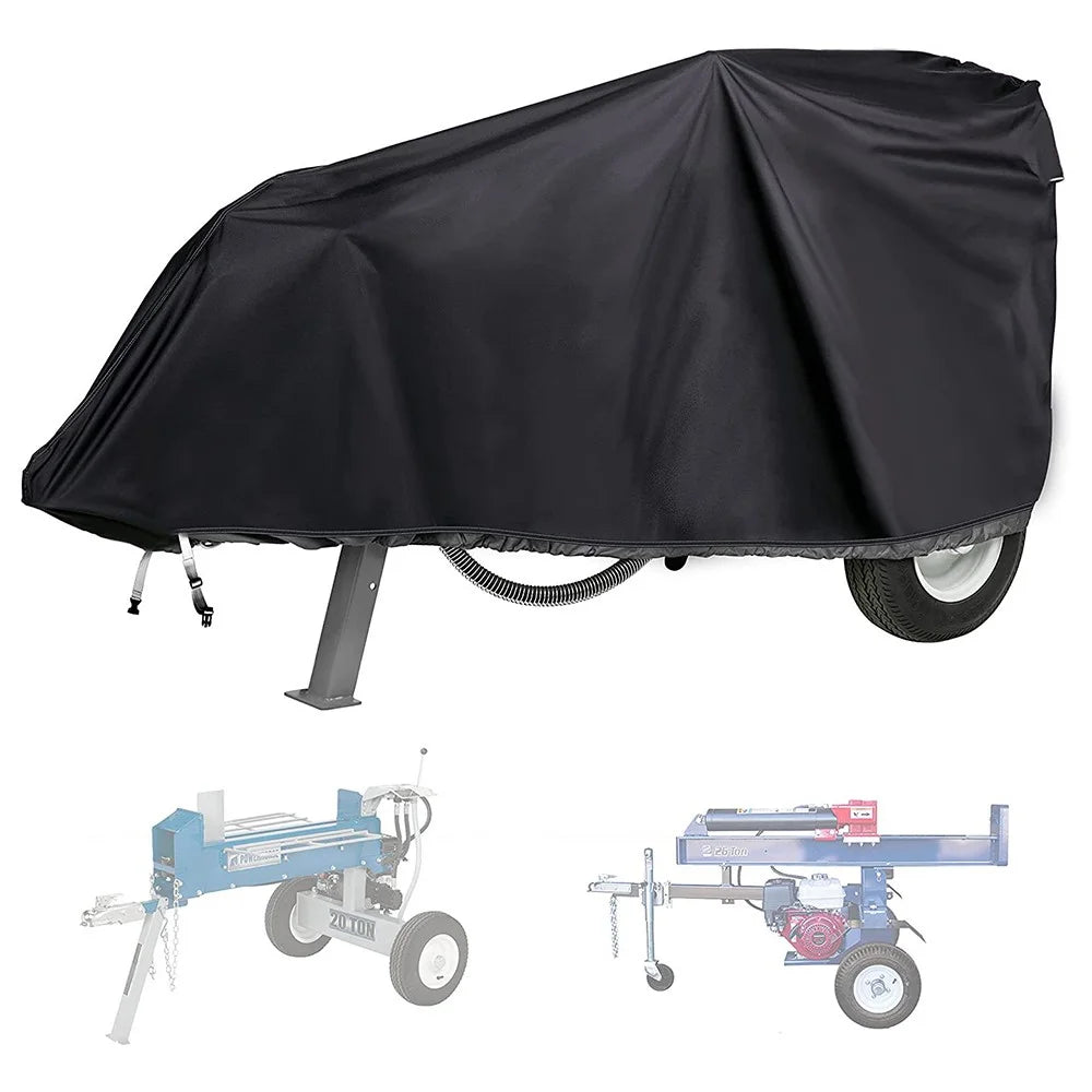 140x41x49cm Black Oxford Cloth Wood Splitter Cover Waterproof Case for Log Splitter - 2