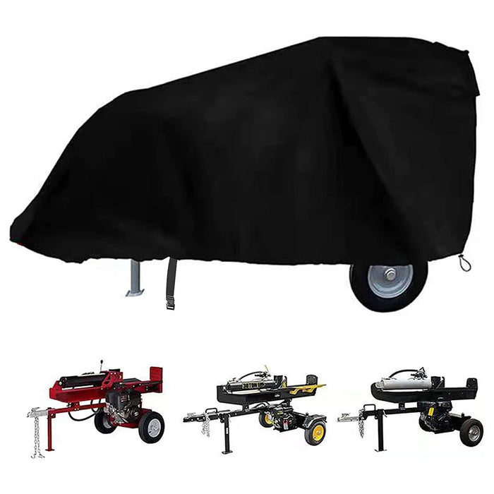 Outdoor Oxford Cloth Wood Splitter Cover Electric Log Splitter Dust Cover, 145x69x79cm - Black - 3