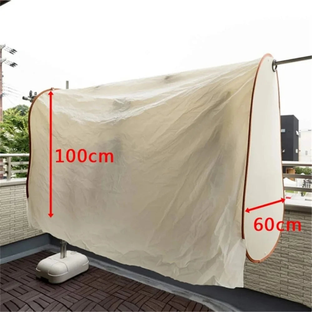 120x60x100cm Outdoor Clothes Drying Cover Dustproof Rainproof Clothes Hanging Cover - 6