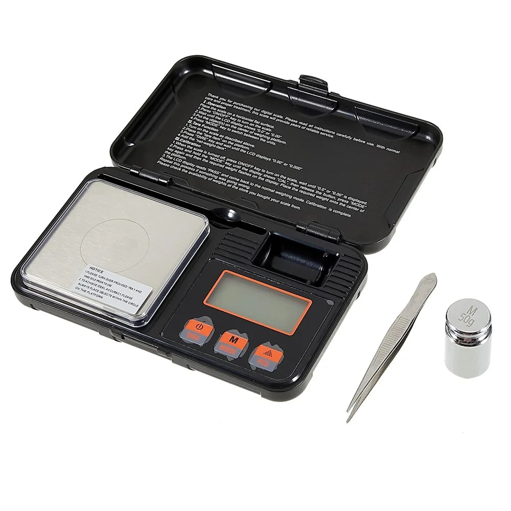 CX-298 50g/0.001g Pocket Digital Scale with Calibration Weight and Tweezer for Gold Sterling Silver Jewelry - 4