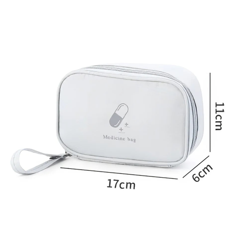 TB-0654 Small Size Portable Travel Emergency Medical First Aid Bag Medicine Storage Bag - Light Grey - 3