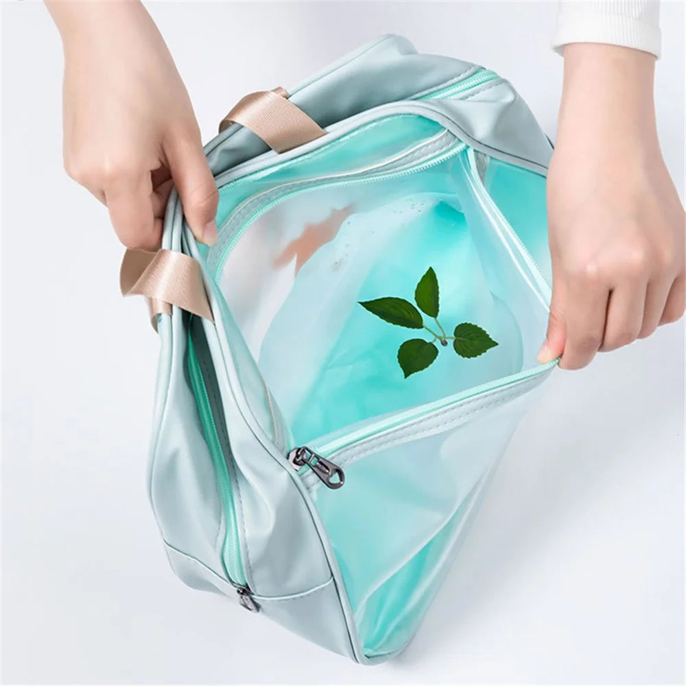 TB-0494 Large Size Stylish Portable Waterproof Makeup Storage Bag Fitness Swimming Toiletry Bag with Shoe Pocket - Sheep - 3