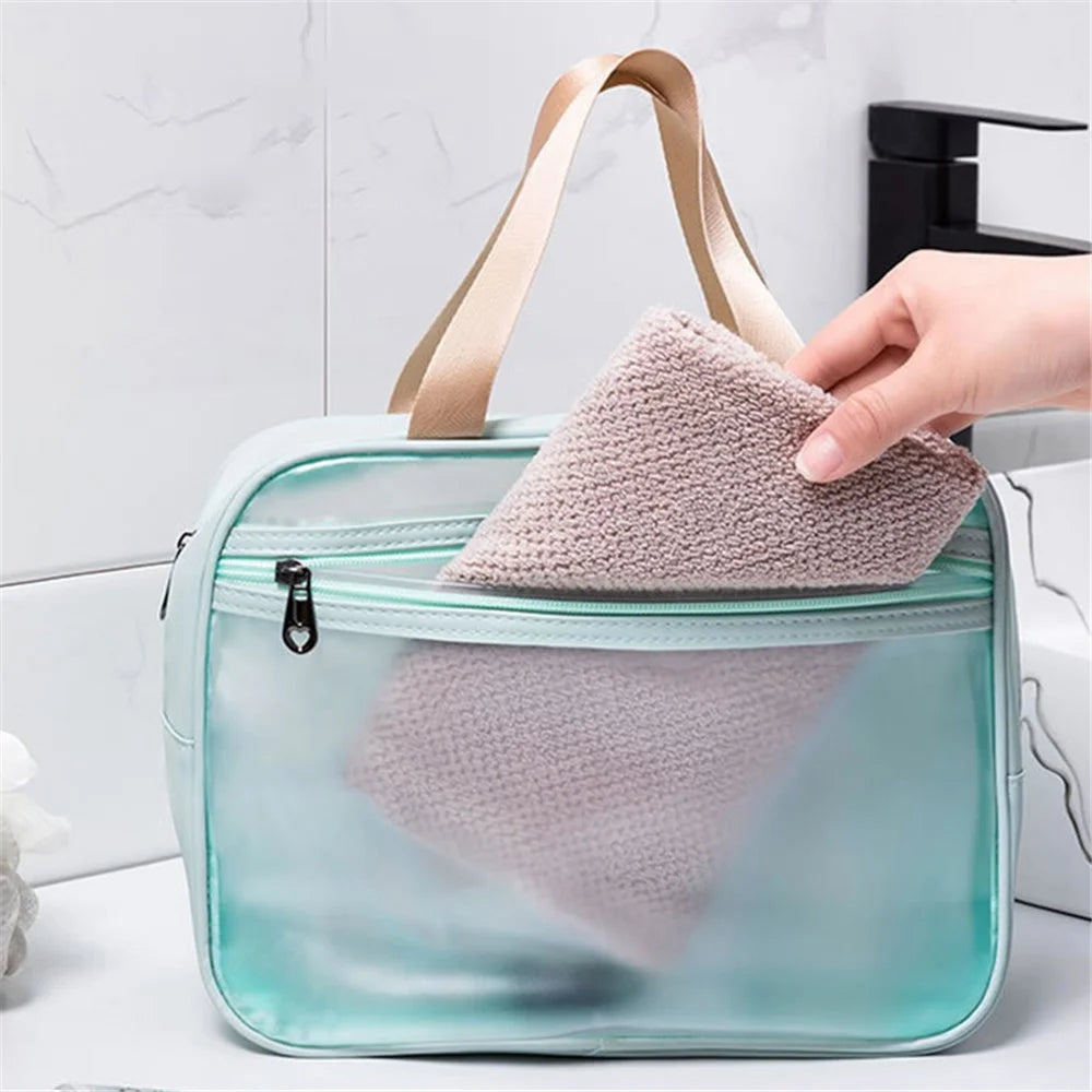 TB-0494 Large Size Stylish Portable Waterproof Makeup Storage Bag Fitness Swimming Toiletry Bag with Shoe Pocket - Sheep - 4
