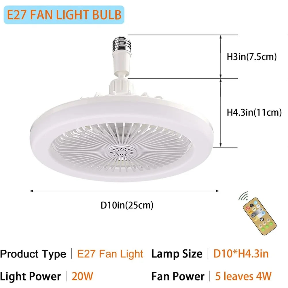 Remote Control Ceiling Fan LED Light Function with Aromatherapy - 6