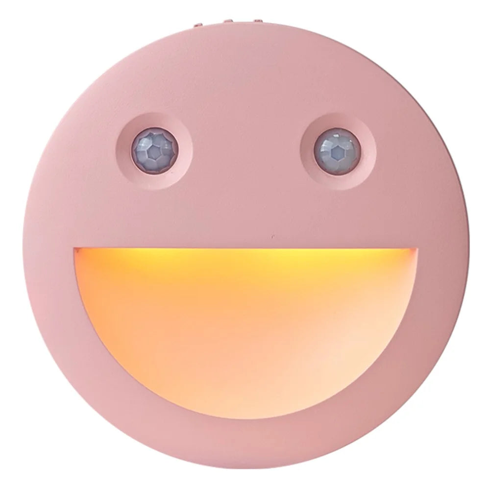 DC-SNL Smile Motion Sensing Night Light Magnetic Absorption Hanging Wall Lamp (Battery Not Included) - Pink - 1
