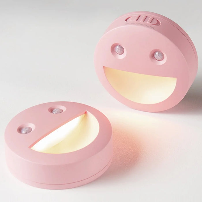 DC-SNL Smile Motion Sensing Night Light Magnetic Absorption Hanging Wall Lamp (Battery Not Included) - Pink - 2