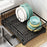 Dish Drying Rack Kitchen Counter Carbon Steel Strainer with Cup Holder+Chopstick Holder+Cutting Board Rack - 3