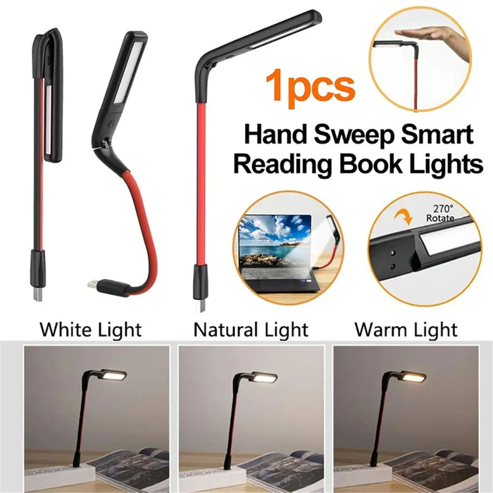 Gesture Sensing USB Reading Light Dormitory Foldable LED Desktop Lamp - 2