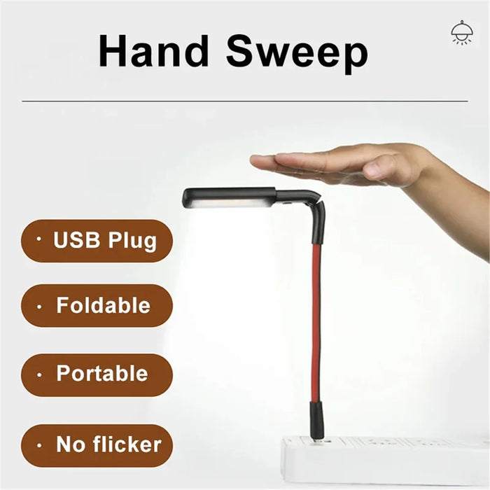Gesture Sensing USB Reading Light Dormitory Foldable LED Desktop Lamp - 5
