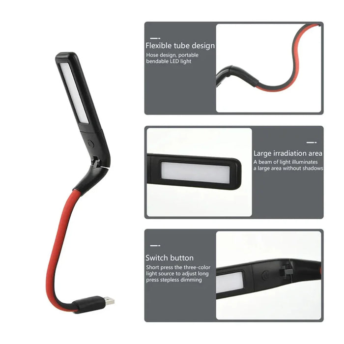 Gesture Sensing USB Reading Light Dormitory Foldable LED Desktop Lamp - 7