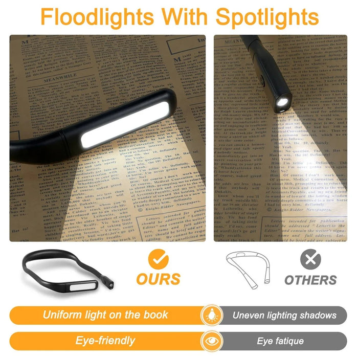 Soft Neckband Neck Hanging LED Reading Light Rechargeable Stepless Dimming Lamp - 4