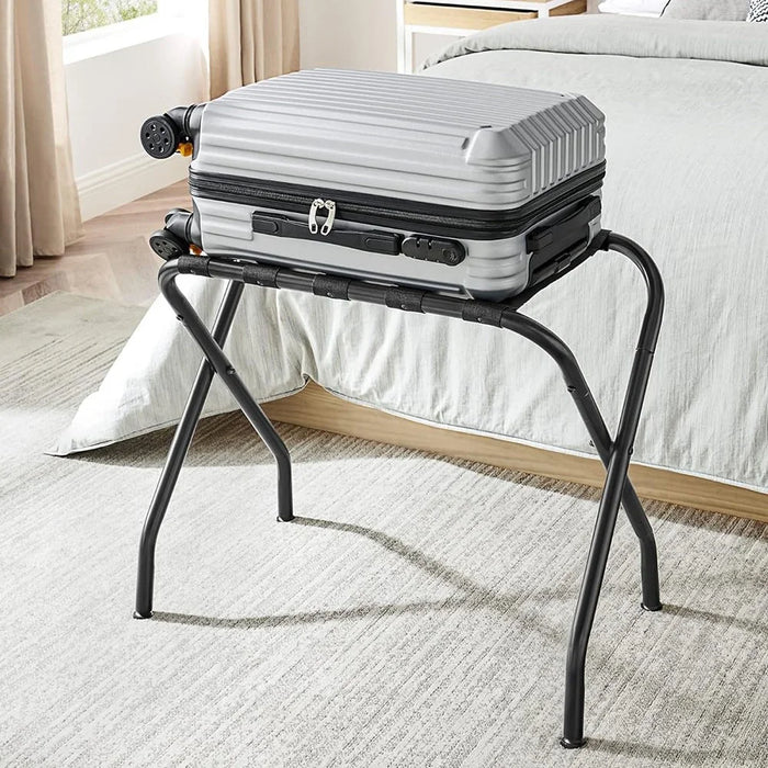 Hotel Stainless Steel Frame Luggage Rack for Guest Room Foldable Suitcase Stand - 5