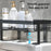 Over-The-Toilet 3 Layer Carbon Steel Storage Rack Shelf for Bathroom Organization - Black - 3