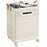 VISUALIZE Hollow Design Foldable Laundry Basket Dirty Clothes Storage Cart with Handles and Wheels, Size M - Cream White - 1