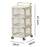 3 Layers Transparent PP Pull Out Drawer Storage Cart Sundries Rack with Wheels - 6