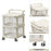 2 Layers Transparent PP Pull Out Drawer Storage Cart Sundries Rack with Wheels - 2