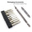 H6 220V Speed Adjustable Electric Screwdriver Bit Kit Home Repair Tool - 5