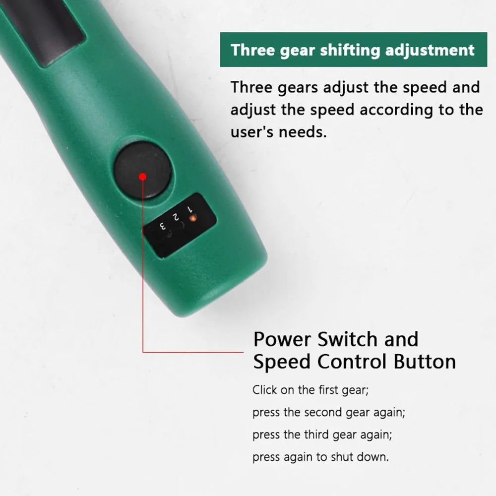 3.6V LED Speed Adjustable 2.3mm Electric Screwdriver Bit Kit Mini Rechargeable Home Repair Tool - 3