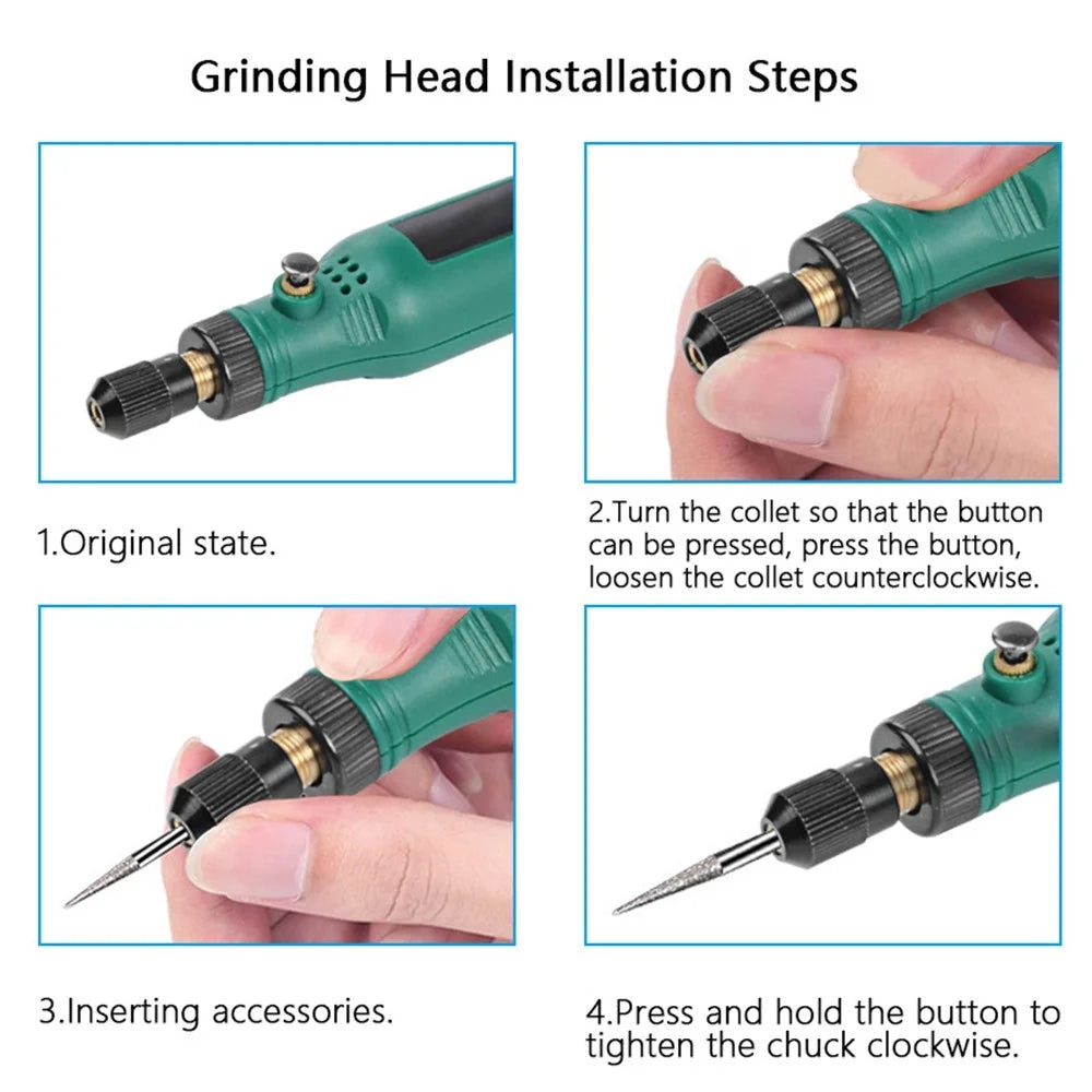 3.6V LED Speed Adjustable 2.3mm Electric Screwdriver Bit Kit Mini Rechargeable Home Repair Tool - 5