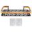 Punch-Free Aluminum Storage Rack Bathroom Organization Shelf, Wide Edge Single Layer Rectangular - Black+Gold - 1