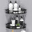 Punch-Free Aluminum Storage Rack Bathroom Organization Shelf, Wide Edge Single Layer Triangle - Black - 2