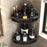 Punch-Free Aluminum Storage Rack Bathroom Organization Shelf, Wide Edge Single Layer Triangle - Black - 4