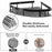 Punch-Free Aluminum Storage Rack Bathroom Organization Shelf, Wide Edge Single Layer Triangle - Black - 6