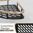 Punch-Free Aluminum Storage Rack Bathroom Organization Shelf, Wide Edge Single Layer Triangle - Black+Gold - 6