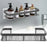 Punch-Free Aluminum Storage Rack Bathroom Organization Shelf, Narrow Edge Single Layer Rectangular - Black - 2