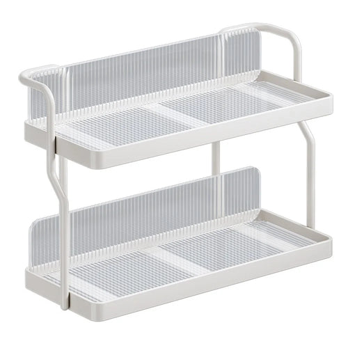 Dual Layer Kitchen Spice Cup Rack Countertop Wall Mounted Carbon Steel Storage Rack - 1