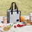 Stylish Insulated Lunch Tote Bag Picnic Office School Bento Zipper Bag - Square White - 5
