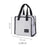 Stylish Insulated Lunch Tote Bag Picnic Office School Bento Zipper Bag - Square White - 6