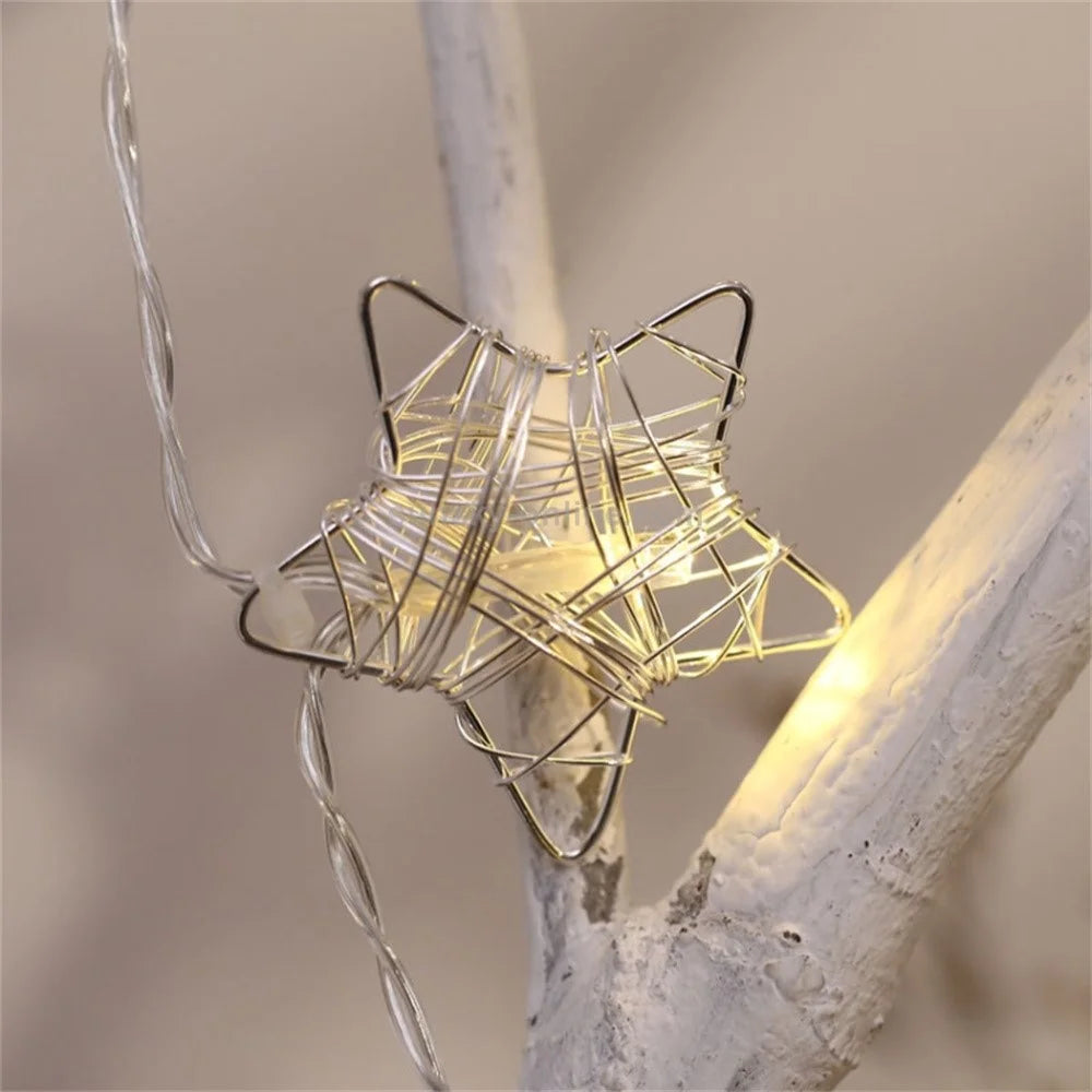 3m 20-LED Star String Lights Christmas Home Decoration Ornament LED Lamp Wedding Decor - 4