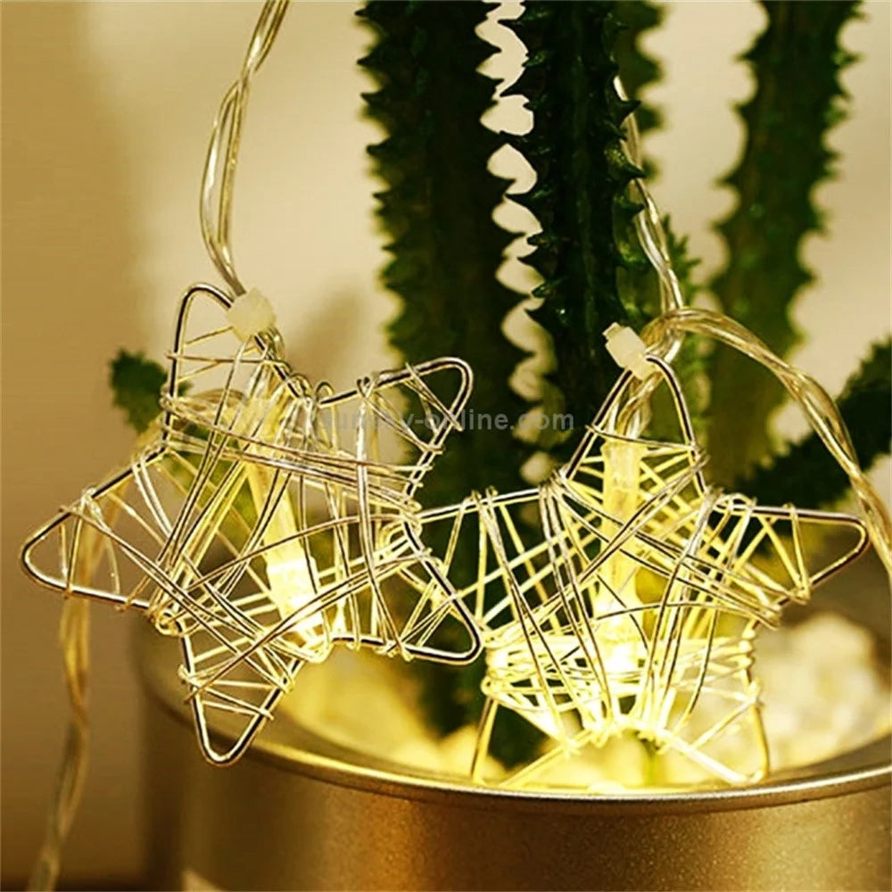 3m 20-LED Star String Lights Christmas Home Decoration Ornament LED Lamp Wedding Decor - 5