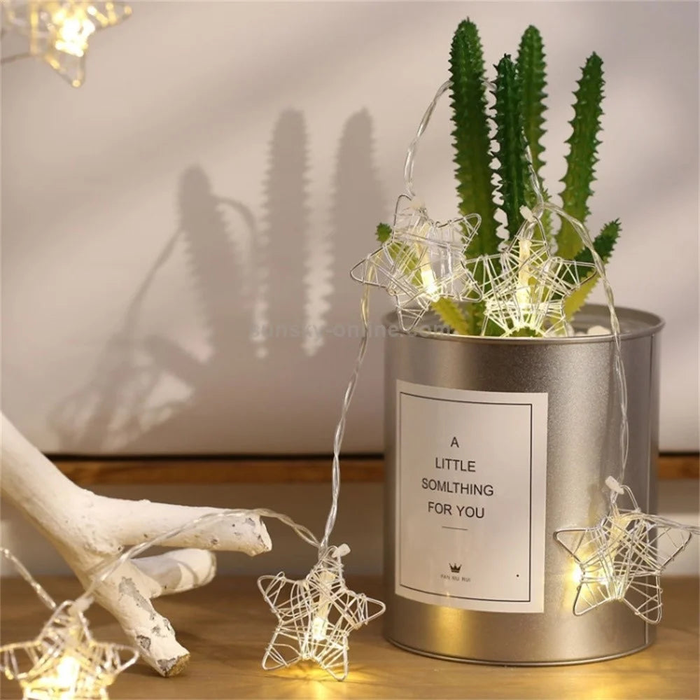 3m 20-LED Star String Lights Christmas Home Decoration Ornament LED Lamp Wedding Decor - 6