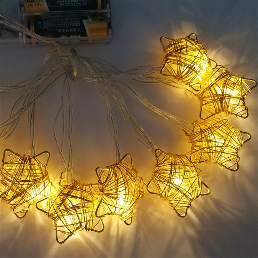 3m 20-LED Star String Lights Christmas Home Decoration Ornament LED Lamp Wedding Decor - 7