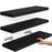 3PCS Wooden Hanging Racks Wall Mount Organizer Kitchen Bathroom Storage Holders - Black - 1