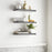 3PCS Wooden Hanging Racks Wall Mount Organizer Kitchen Bathroom Storage Holders - Black - 3