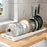 Retractable Adjustable Kitchen Storage Rack Pot Lid Dish Pan Storage Stand - White - 2