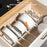 Retractable Adjustable Kitchen Storage Rack Pot Lid Dish Pan Storage Stand - White - 3