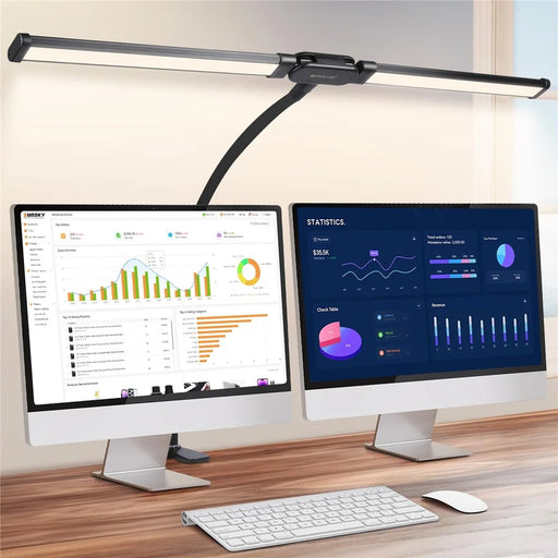 PULUZ PU498B Gooseneck Fill Light Double Head Dimmable Clip-On Desk Lamp - 2