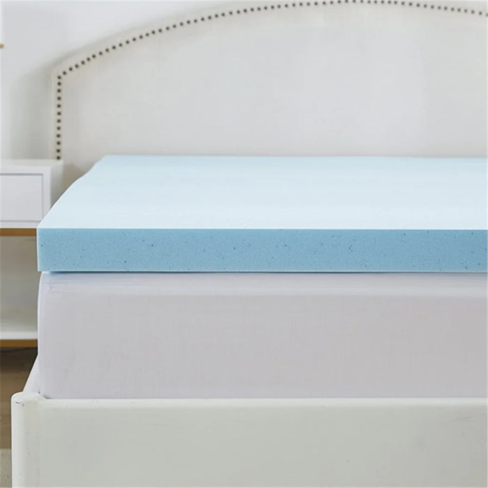 150x200cm Thickness 5cm Memory Foam Mattress Slow Rebound Gel Particles Cool Feeling Mattress - Blue - 6